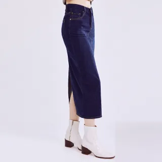 【BRAPPERS】女款 環保再生棉系列-彈性八分裙(深藍)