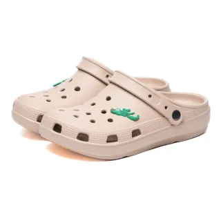 【母子鱷魚】-官方直營-絕對百搭兩穿式洞洞鞋-卡其(男女款)