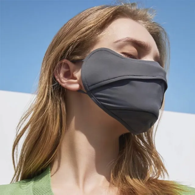 【SeasonsBikini】防曬面罩SPF50+ 超透氣 戴比不戴還涼 減緩眼周曬斑-180(超透氣防曬口罩)