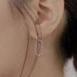 【Queenshop】女裝 正韓 簡約橢圓矩形造型耳針式耳環 現+預 07030834