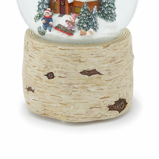 【JARLL 讚爾藝術】溫暖的冬季 燈光水晶球音樂盒 聖誕禮物(生日情人告白 結婚 聖誕禮物 交換禮物 聖誕裝飾)