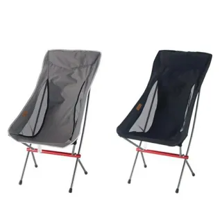【May Shop】新款戶外折疊椅加高月亮椅便攜野營釣魚椅休閒沙灘椅靠背椅