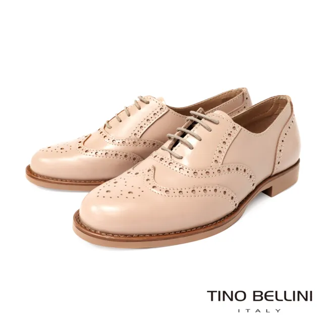 【TINO BELLINI 貝里尼】義大利進口雕花牛津鞋FWHT001B(裸膚)
