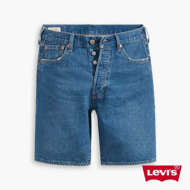 【LEVIS 官方旗艦】男款 膝上牛仔短褲 / 深藍基本款 / 彈性布料 熱賣單品 36512-0124