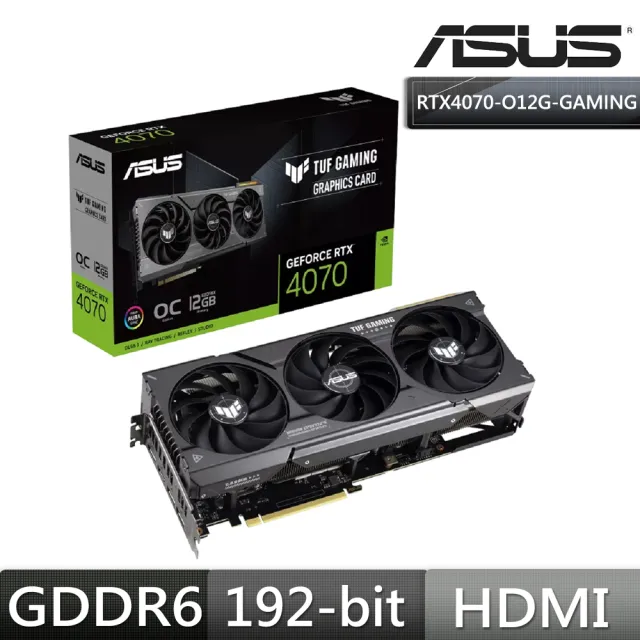 【ASUS 華碩】TUF Gaming GeForce RTX 4070 OC 超頻版 12GB GDDR6X 顯示卡