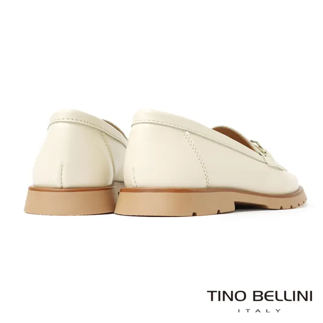 【TINO BELLINI 貝里尼】義大利進口馬銜扣樂福鞋FZLV005(白色)