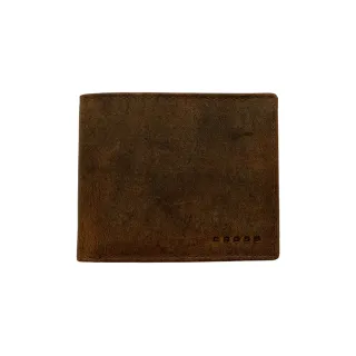 【CROSS】限量2折 頂級NAPPA小牛皮樹革紋8卡皮夾 全新專櫃展示品(咖啡色 贈禮盒提袋)
