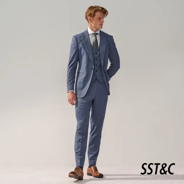 【SST&C 新品上市】天藍紋理修身版西裝外套0112310007