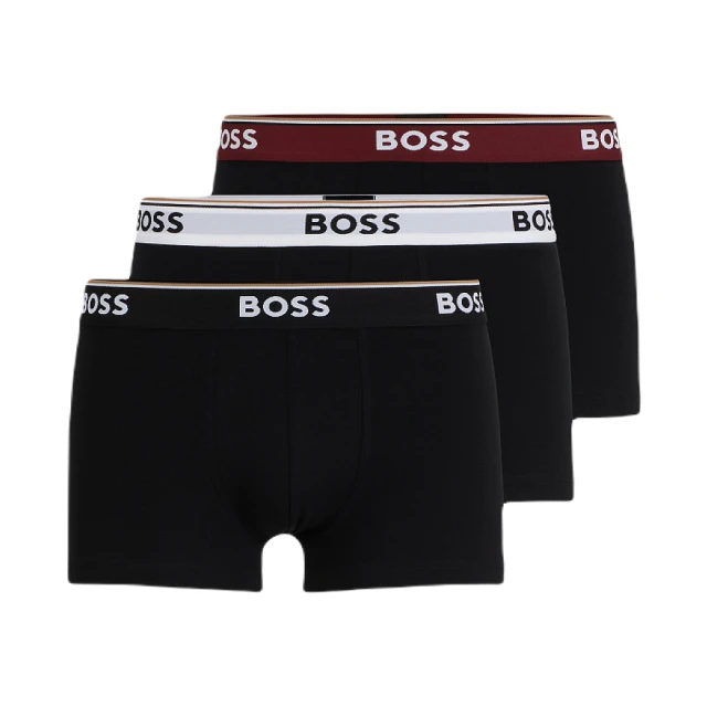 【HUGO BOSS】純棉四角內褲3件組(S號、M號、L號、XL號)