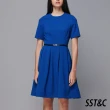 【SST&C 出清２折】520限時限量-寶藍色短袖打褶裙洋裝8561810005