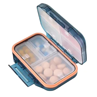 【iSFun】雙重附蓋＊微透式密封收納7格藥盒(顏色可選)