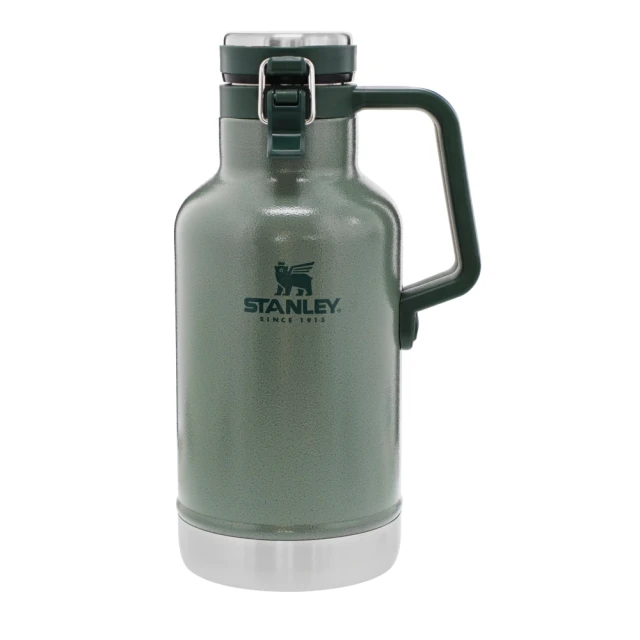 【Stanley】經典系列 不鏽鋼啤酒壺 64OZ/1.9L不鏽鋼原色  錘紋綠(10-01941-188 10-01941-123)