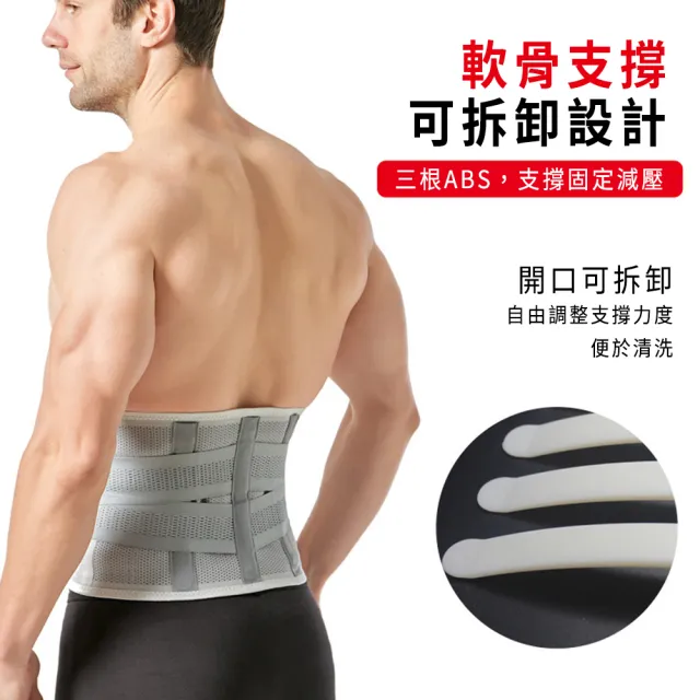 高彈力人體工學護腰帶(束腰帶 支撐 減壓 可調式 護腰 可拆卸支撐軟膠條)