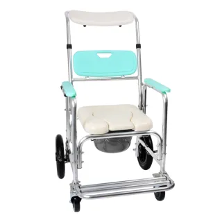 【恆伸醫療器材】ER-4351 45度半躺式洗澡便椅/馬桶椅/洗澡床/便器椅/便盆椅(有輪可推、可架馬桶、可半躺)