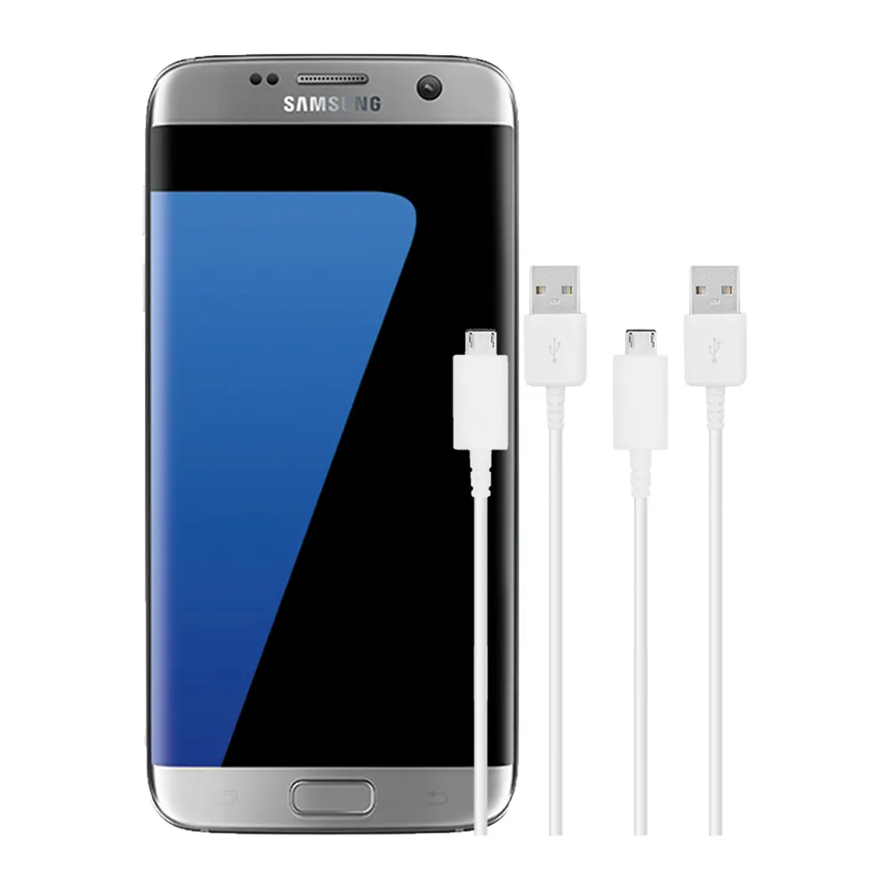 【Samsung 三星】2入組 三星製造 Note/S系列 Micro USB 充電線-1m/白(袋裝)