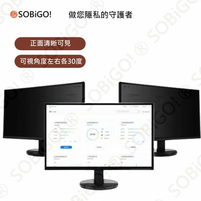 【SOBiGO!】抗藍光防窺片27吋(不含邊框顯示區域尺寸597*336mm)