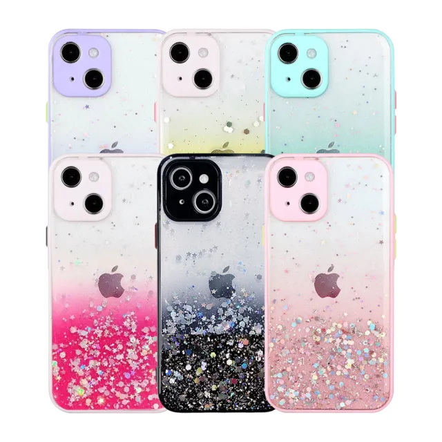 IPhone 13 6.1吋 鏡頭全包式漸層閃粉手機殼(IPHONE13手機殼 保護套)