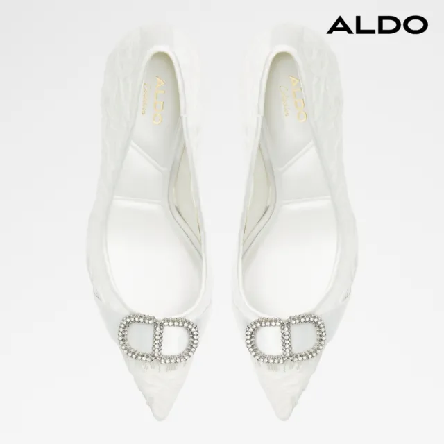 【ALDO】CAVETTA-性感女鞋神尖頭水鑽高跟鞋-女鞋(白色)