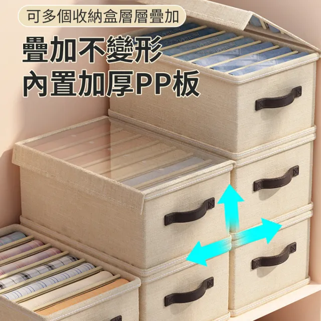 【YOLU】帶蓋大容量日式布藝可折疊衣物收納盒 家用防塵衣櫃儲物分層收納整理箱 手提抽屜式收納箱(開學必備)