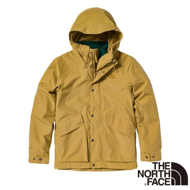 【The North Face】男 防水透氣保暖抓絨三合一外套.夾克(7QSZ-931 棕色)