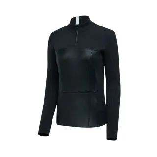 【HONMA 本間高爾夫】女款針織拼接半高領上衣 秋冬款 日本高爾夫球專櫃品牌(S-L淺紫、黑色HWJD504R924)