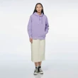 【JEEP】女裝 品牌LOGO舒適寬版刷毛帽T(紫色)