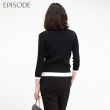 【EPISODE】經典條紋撞色圓領小香風針織衫E30458（黑）