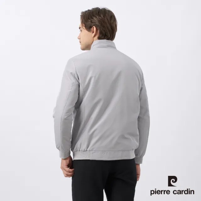 【pierre cardin 皮爾卡登】男款 都會休閒立領鋪棉夾克外套-淺灰色(5235765-95)