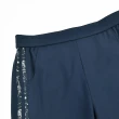 【ILEY 伊蕾】星空雪紡拼接線條長褲(深藍色；M-2L；1233076515)