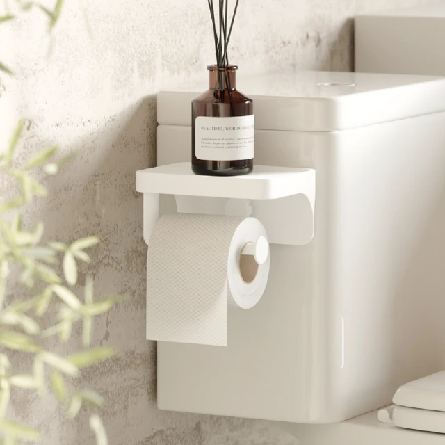 【UMBRA】Flex吸盤壁掛捲筒衛生紙架(廁所紙巾架 擦手紙架)