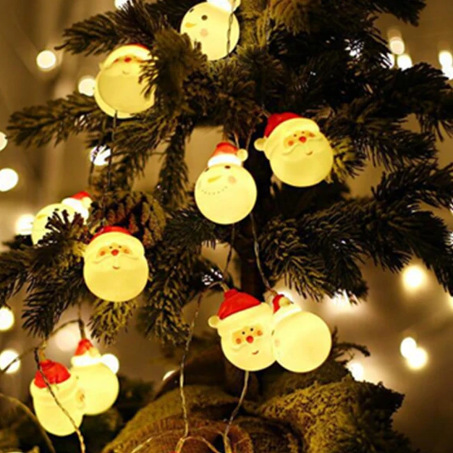 【北熊の天空】聖誕燈飾 3米 聖誕老人 聖誕熊 雪人 造型燈串(聖誕節燈串)