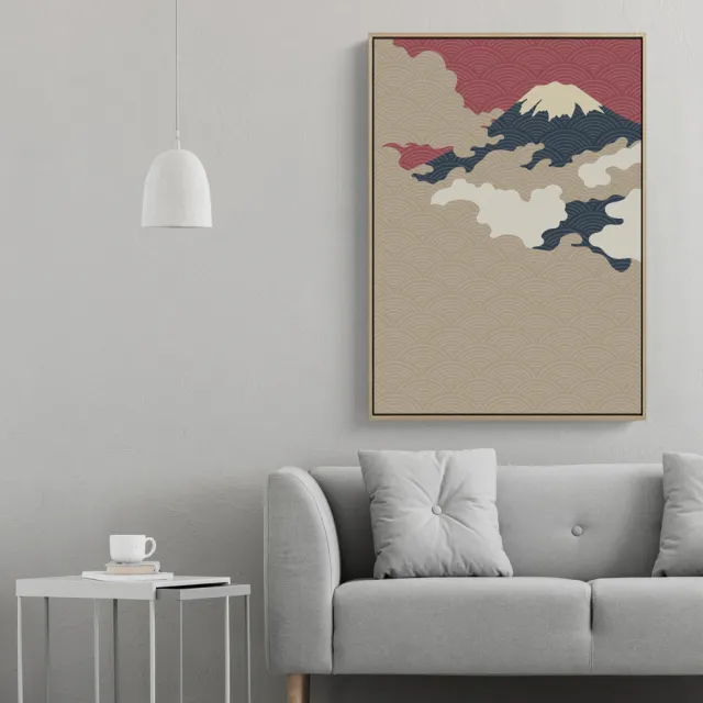 【菠蘿選畫所】日式富士山裝飾畫-42x60cm(日本富士山插圖海報/富士山壁畫/相框掛牆/牆壁裝飾)