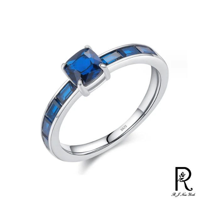 RJ New YorkRJ New York 復古方糖藍色閃耀鋯石戒指(藍色)