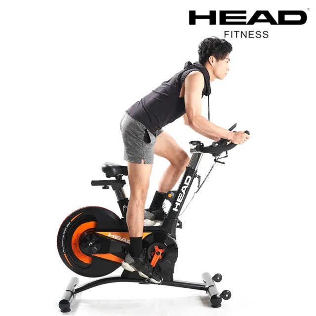 【HEAD】H796 後驅磁控飛輪車(20KG鑄鐵飛輪/6顆強力磁石/飛輪健身車/室內單車)