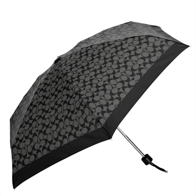 COACHCOACH 時尚經典輕量型晴雨傘(黑)