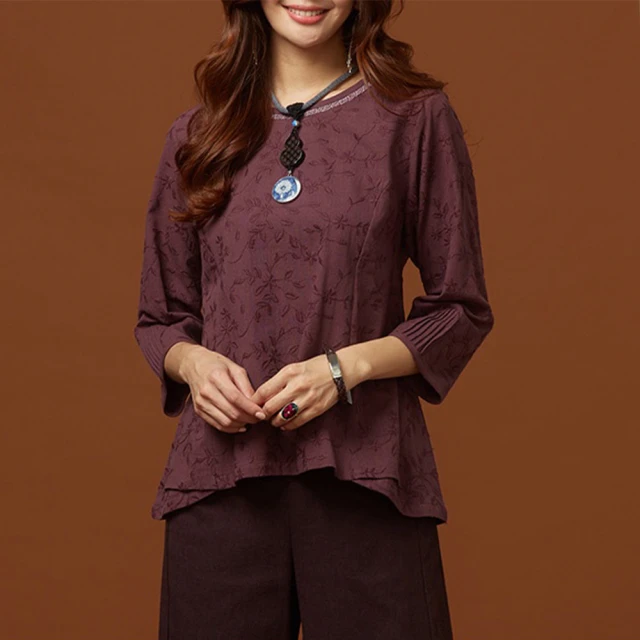 古典美 48119刺繡造型外套(棉麻/純棉/亞麻/中國風/漢