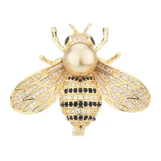 【Aphrodite 愛芙晶鑽】美鑽胸針 蜜蜂胸針/微鑲美鑽可愛小蜜蜂珍珠造型胸針(3款任選)