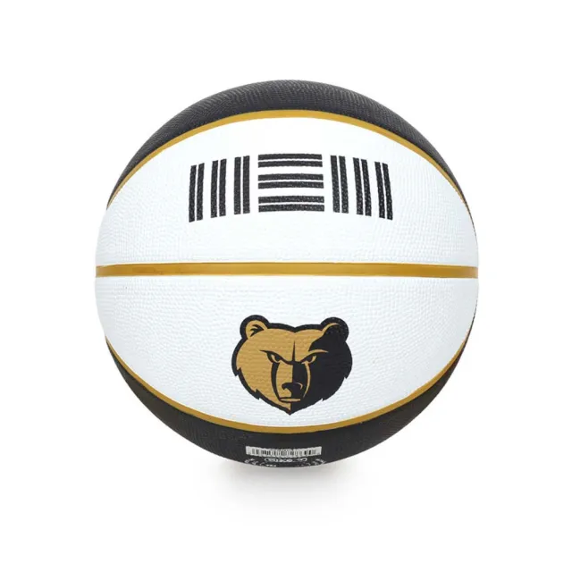 【WILSON】NBA城市系列-灰熊-橡膠籃球 7號籃球-訓練 室外 室內 白黑棕(WZ4024215XB7)