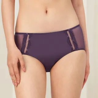 【Triumph 黛安芬】環保親膚材質 Style Seduction 時尚誘惑系列 中腰三角內褲 M-EL(黑豔紫)
