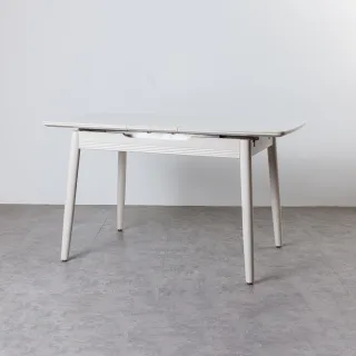 【H&D 東稻家居】4尺霧面岩板伸縮餐桌