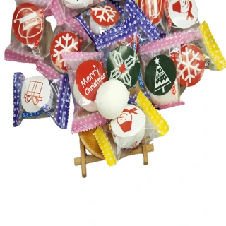 【甜園】聖誕夾心棉花糖 每包200g 買一送一共2包(硬糖  聖誕節 糖果 聖誕節必買 辦活動專用 教會)