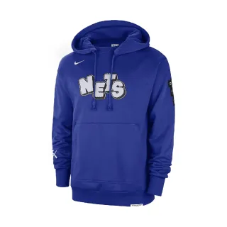【NIKE 耐吉】x KAWS 帽T Brooklyn Nets NBA 城市版 男款 藍 籃網 連帽上衣(FB4441-495)