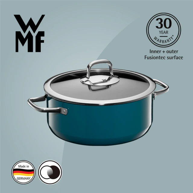 【WMF】Fusiontec Compact 低身湯鍋 24cm 4.5L(湛藍)
