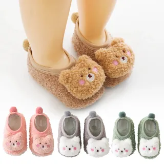 【Vanibaby】防滑嬰兒鞋 學步鞋 絨毛小熊嬰兒鞋(多款可選)