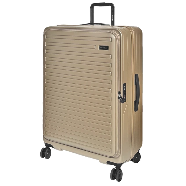 SWICKY 28吋前開式奢華旅途系列旅行箱/行李箱(香檳金)