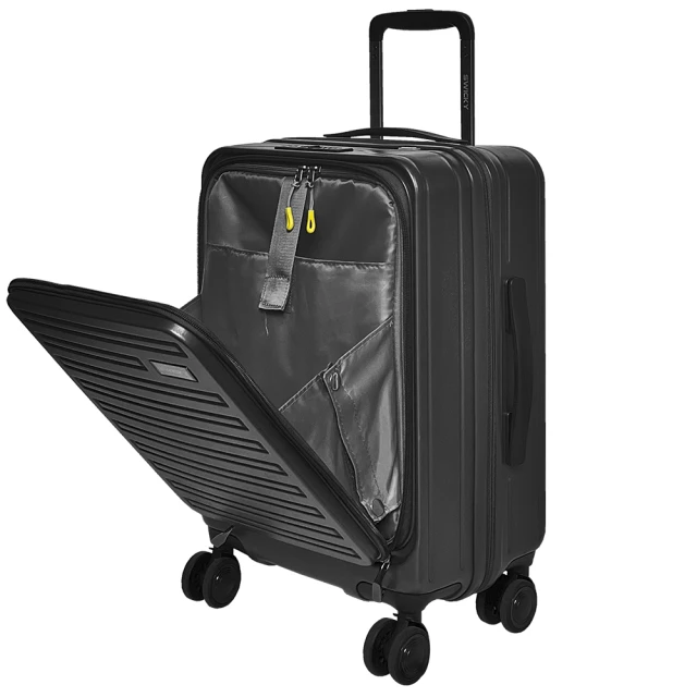 SWICKY 20吋前開式奢華旅途系列登機箱/行李箱(深灰)