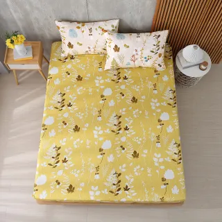 【HongYew 鴻宇】100%美國棉 床包枕套組-巴澤爾(雙人加大)