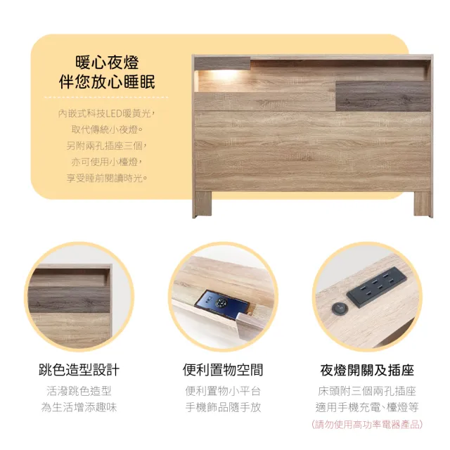 【IHouse】日系夢幻100 房間4件組-雙人5尺(床片+床底+獨立筒床墊+床頭櫃)