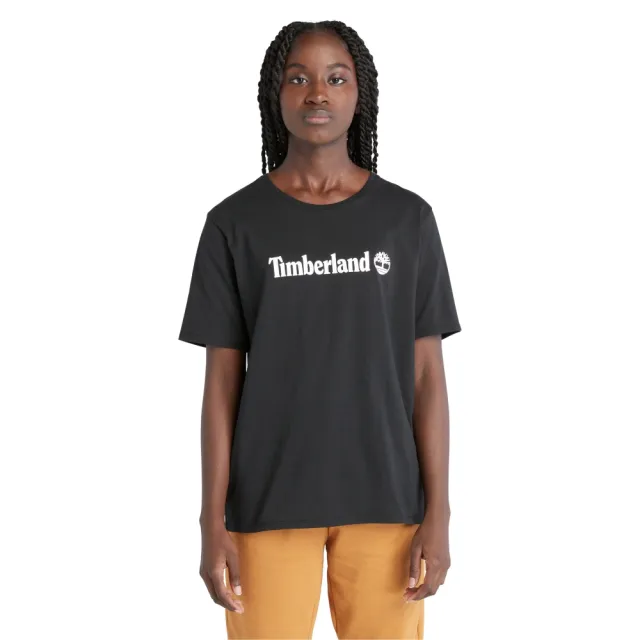 【Timberland】女款黑色短袖T恤(A6AZP001)