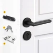 【ANTIAN】通用轉扭式水準鎖 臥室門把鎖套裝 木門把手鎖具 歐式衛浴門鎖